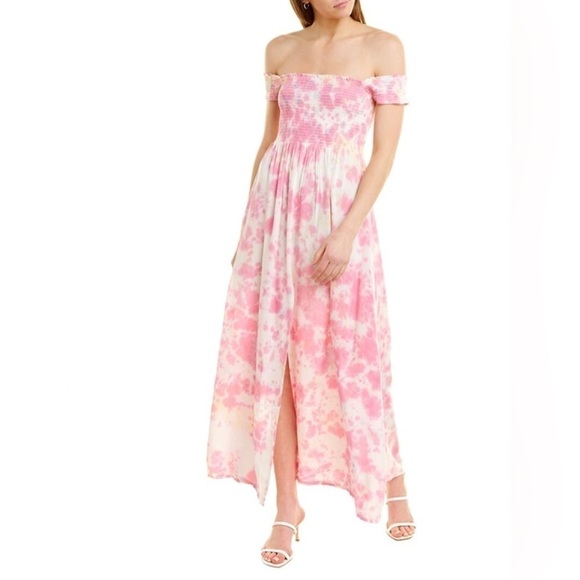 AREA Dresses & Skirts - AREA STARS KAIA TIE DYE SMOCKED MAXI DRESS SIZE MEDIUM NEW